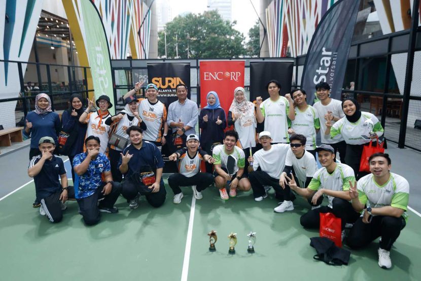 Perlawanan pickelball sempena ulangtahun mStar dan Suria FM. — FAIHAN GHANI/The Star