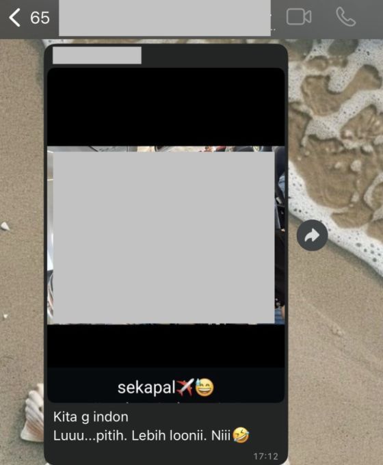 Perkongsian mengenai status ibunyayang dibuat individu tersebut.