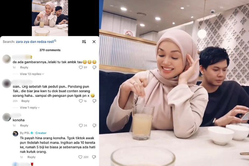 Puteri Sarah menegur seorang netizen yang tidak menjaga tutur kata.