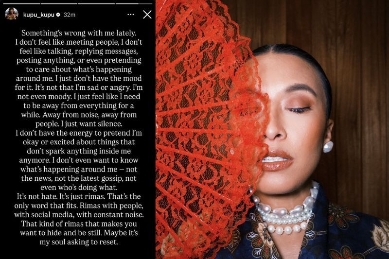 Perkongsian Nabila yang dimuat naik di Instagram miliknya.