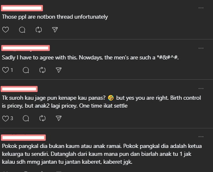 Antara reaksi netizen berhubung pandangannya.