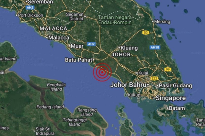 Batu Pahat, Johor antara kawasan yang mengalami gempa bumi lemah sebelum ini.