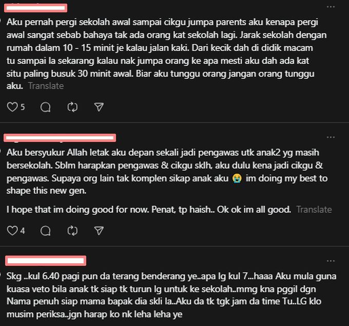 Warga maya berkongsi pengalaman sekolah masing-masing.