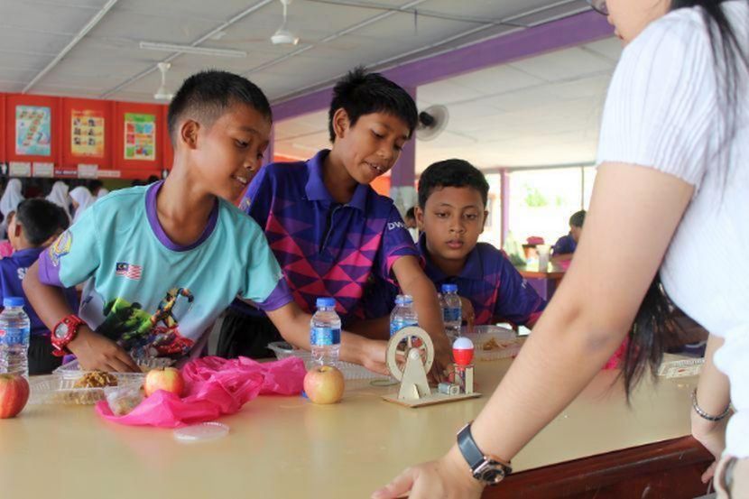 Murid sekolah rendah di Sekolah Dato Wan Ahmad, Perlis diajar tentang konsep penggunaan tenaga.
