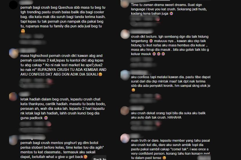 Netizen berkongsi pengalaman memalukan. 