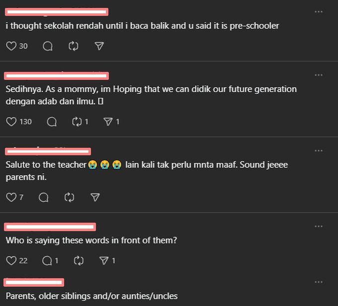 Warga maya turut meluahkan rasa bimbang dan sedih.