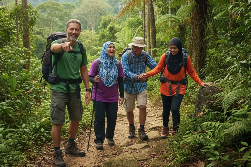 Mendaki antara aktiviti yang menyihatkan tubuh badan. -Gambar hiasan AI