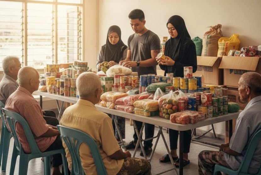 Rumah kebajikan dan warga emas sering didatangi pasukan sukarelawan. -Gambar hiasan AI