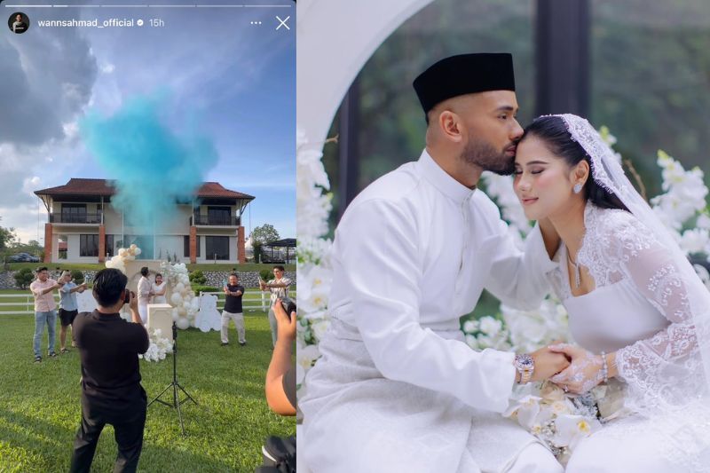 Redza bakal timang bayi lelaki.