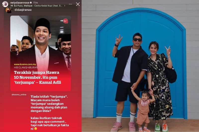 Perkongsian semula yang dimuat naik oleh Nelydia di Instastory miliknya.