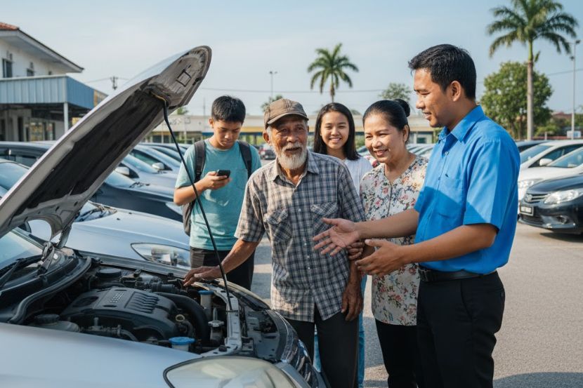 Kereta terpakai menjadi pilihan bagi mereka yang ingin berjimat cermat. -Gambar hiasan AI