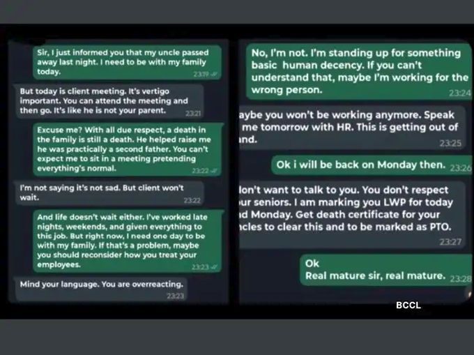 Tangkap layar perbualan yang tular di media sosial.