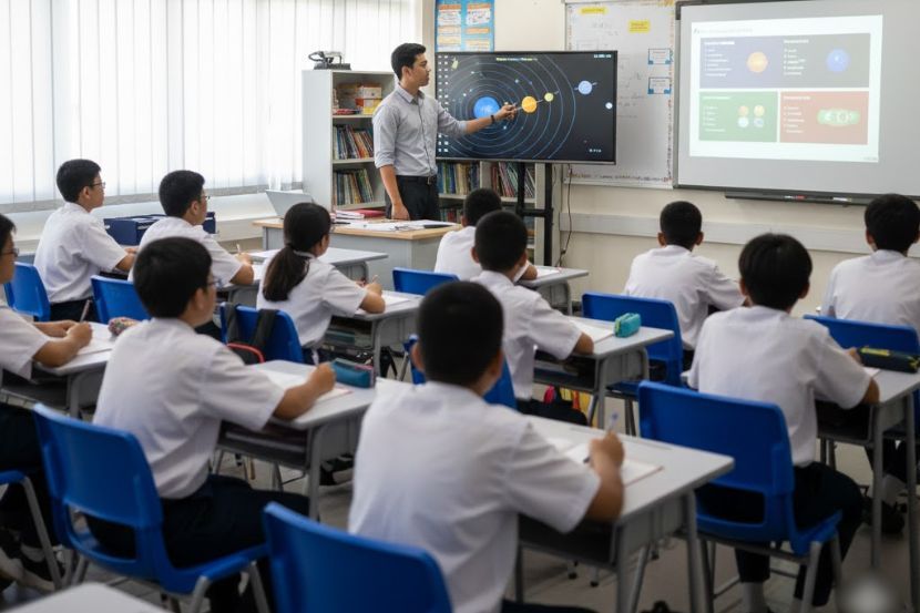 Perkembangan teknologi menyaksikan guru juga perlu menggunakan pendekatan baharu dalam mengajar. -Gambar hiasan AI