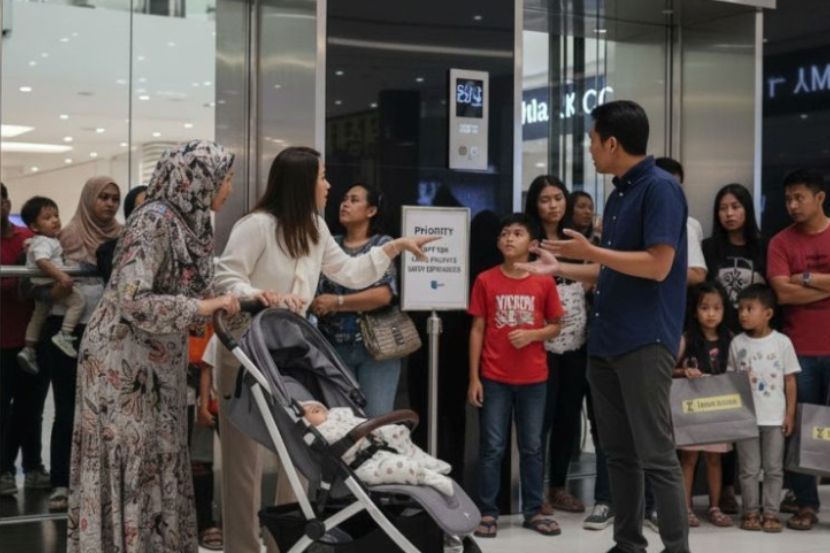 Isu pengunaan lif oleh golongan muda sering menjadi pendebatan. -Gambar hiasan AI
