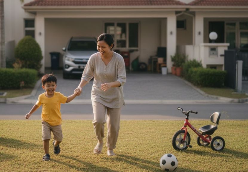 Segelintir kaum ibu berharap dapat meluangkan masa bersama anak-anak. -Gambar hiasan AI