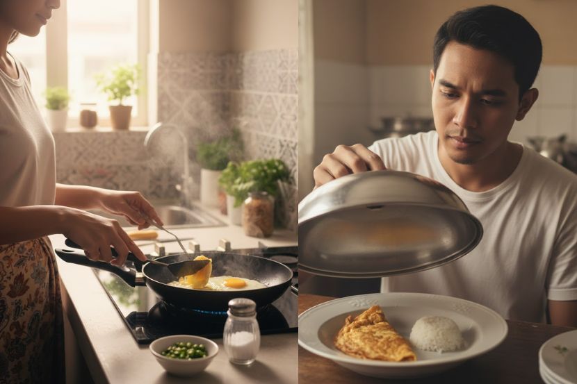 Desakkan kewangan menyebabkan ada yang hanya berlaukkan telur setiap hari. -Gambar hiasan AI