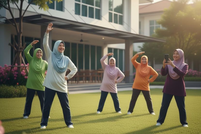 Warga emas lebih selesa menjalankan aktiviti bersama rakan seusia mereka. -Gambar hiasan AI