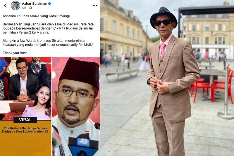 Azhar (kiri) berharap pihak MRSM dapat mencari penyelesaian terbaik.