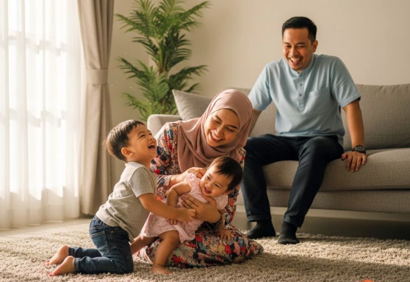 Keluarga bahagia merupakan impian setiap orang. -Gambar hiasan AI