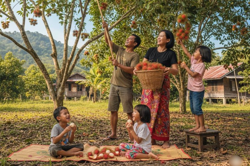 Musim rambutan biasanya antara Jun hingga Ogos dan sekitar Disember hingga Januari. -Gambar hiasan AI