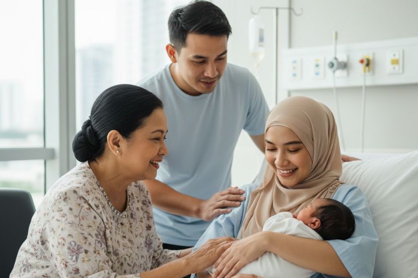 Cucu pertama sangat dinanti oleh datuk dan nenek. -Gambar hiasan AI