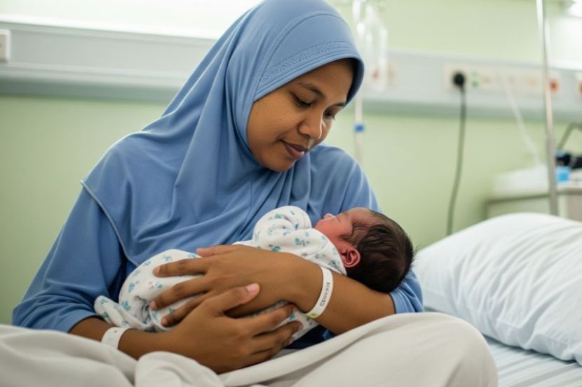 Wanita memerlukan masa untuk pulih selepas bersalin. -Gambar hiasan AI