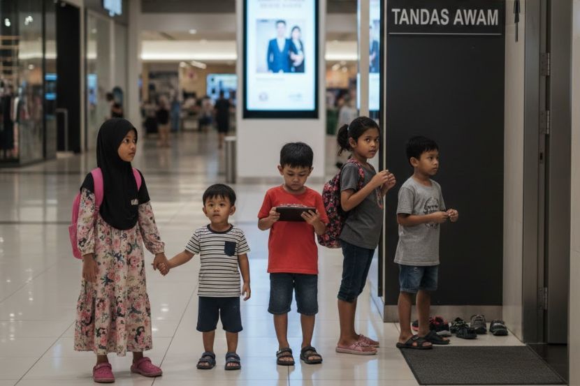 Ada segelintir ibu bapa gemar membawa masuk anak ke tandas berlainan jantina. -Gambar hiasan AI