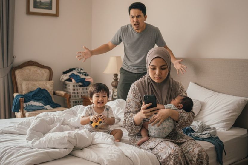 Perselisihan faham antara suami isteri perlu diselesaikan secara harmoni. -Gambar hiasan AI