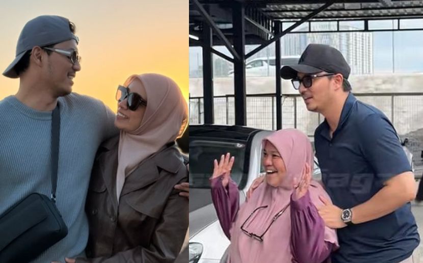 Amira sentiasa temani suami di sisi.