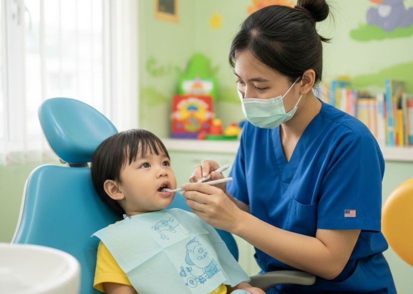 Penjagaan gigi kanak-kanak amat penting. -Gambar hiasan AI