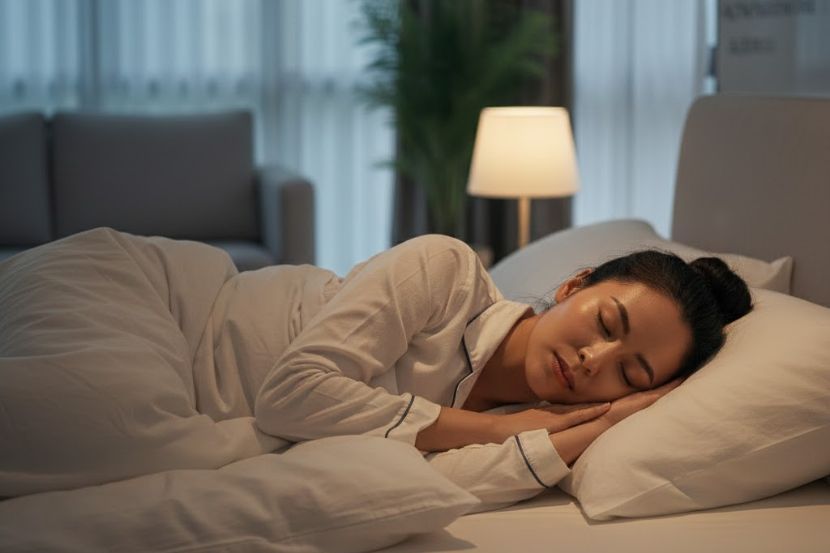 Tidur awal dan mencukupi dapat mengelak masalah makan di lewat malam. -Gambar hiasan AI