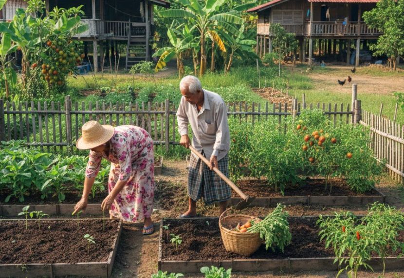 Bercucuk tanam merupakan aktiviti santai yang gemar dilakukan warga emas. -Gambar hiasan AI