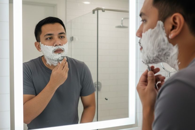 Mencukur boleh menjadikan lelaki kelihatan lebih kemas. -Gambar hiasan AI