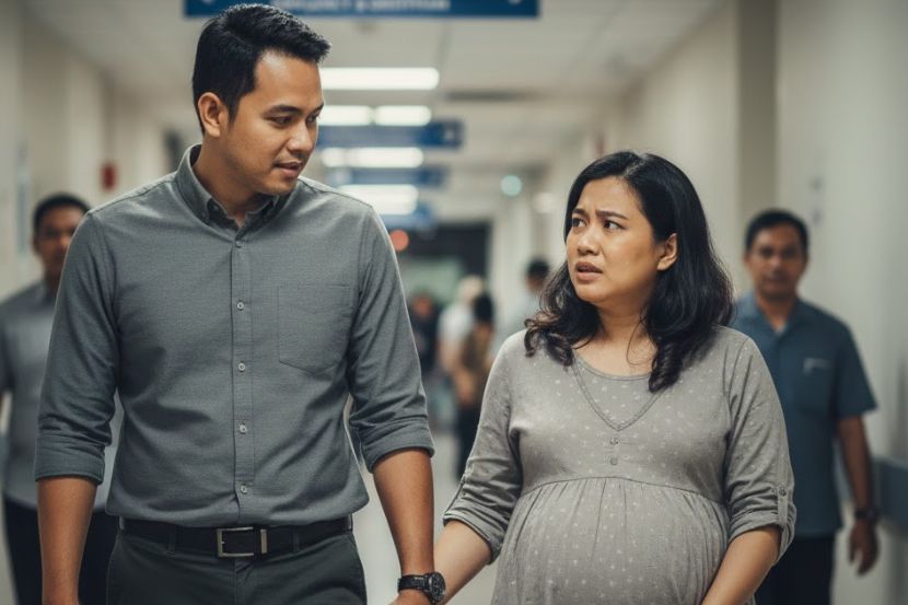 Suami perlu memberi perhatian yang lebih kepada isteri yang sarat hamil. -Gambar hiasan AI