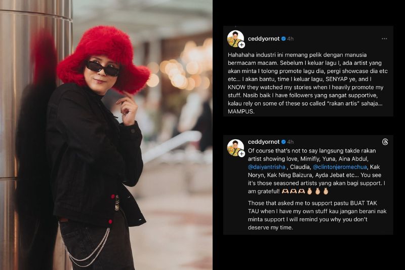 Perkongsian Ceddy di Threads miliknya.