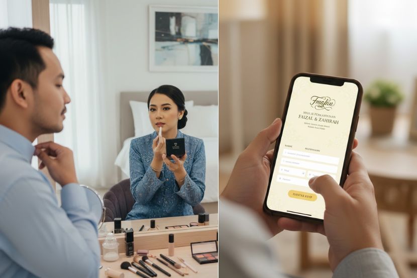 Memakai mengikut tema dan mengesahkan kehadiran antara adab ketika memenuhi undangan perkahwinan. -Gambar hiasan AI