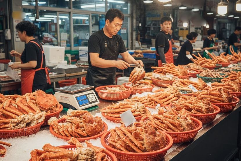 Di Malaysia jualan ketam raja dianggar RM250  sekilogram. -Gambar hiasan AI 