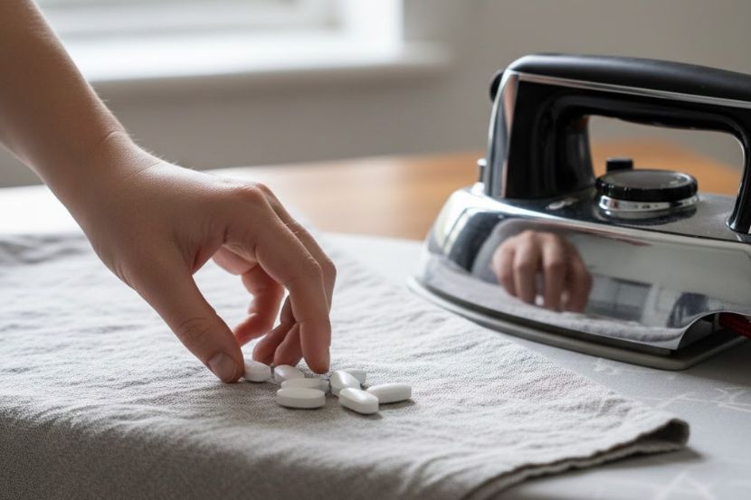 Letakkan paracetamol pada kain dan digosok pada permukaan tapak dapat membersihkan seterika. -Gambar hiasan AI