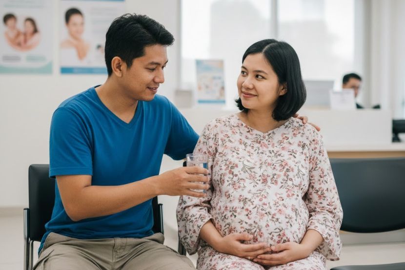 Suami perlu lebih mengambil berat keadaan isteri terutama ketika hamil. -Gambar hiasan AI