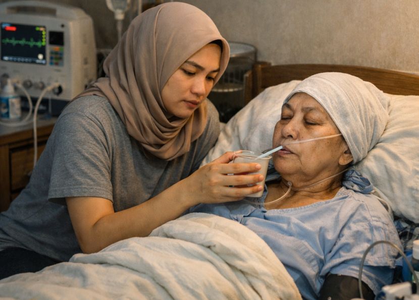 Pelbagai barang keperluan perlu disediakan untuk menjaga penghidap kanser otak terminal. -Gambar hiasan AI