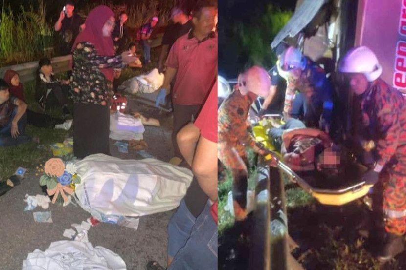 Keadaan mangsa kemalangan.