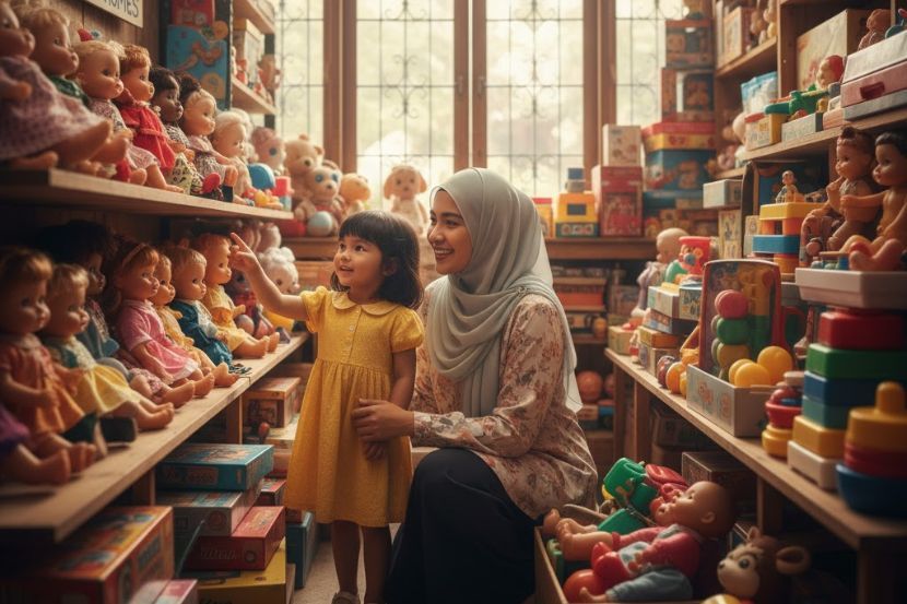 Mainan terpakai sering menjadi tumpuan kanak-kanak kerana kualiti masih dalam keadaan baik. -Gambar hiasan AI