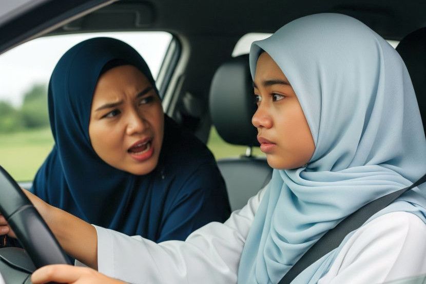 Ujian memandu pastinya mendebarkan calonnya. -Gambar hiasan AI