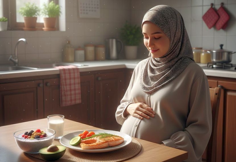 Nutrisi yang diambil semasa hamil amat penting untuk perkembangan otak kanak-kanak. -Gambar hiasan AI