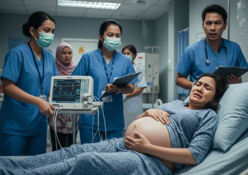 Pemeriksaan CTG dilakukan bagi mengetahui degupan jantung dan kontraksi kehamilan. -Gambar hiasan AI
