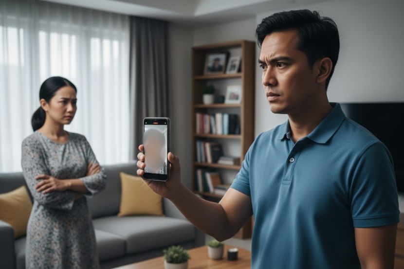 Orang ketiga mungkin menjadi punca pergaduhan suami isteri. -Gambar hiasan AI