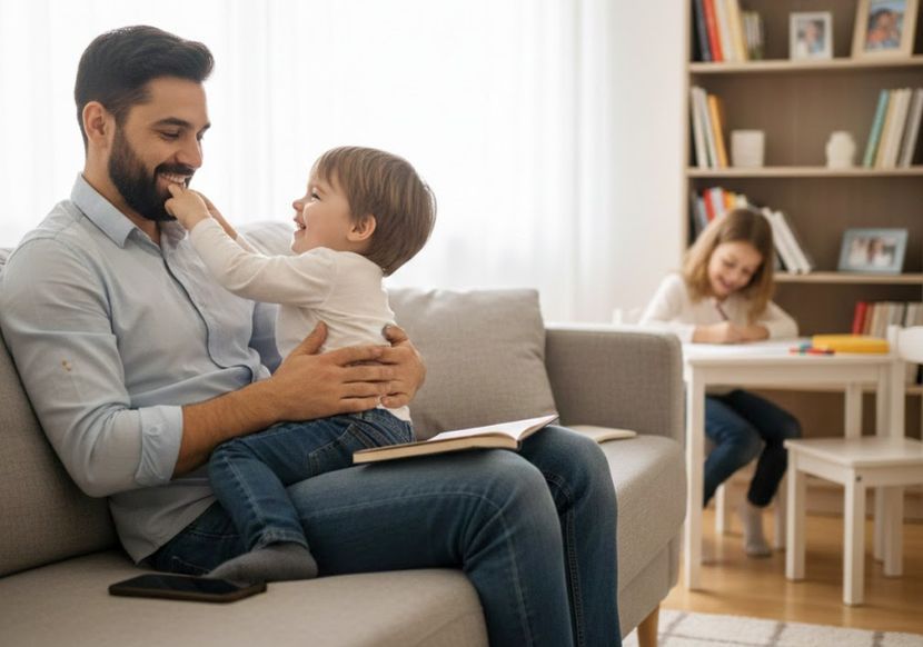 Figura ayah membentu karakter anak-anaknya. -Gambar hiasan AI