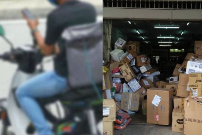 Parcel yang terlalu banyak menyebabkan ada ketikanya rider tersalah alamat. -Gambar hiasan AI