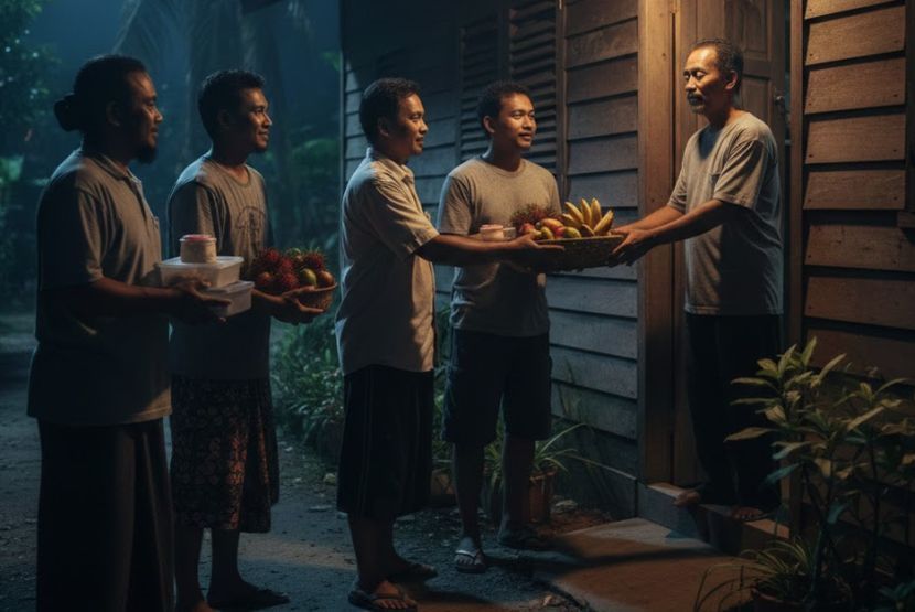 Penyewa gemar memberikan lauk pauk dan buah-buahan kepada tuan rumah sebagai penghargaan. -Gambar hiasan AI