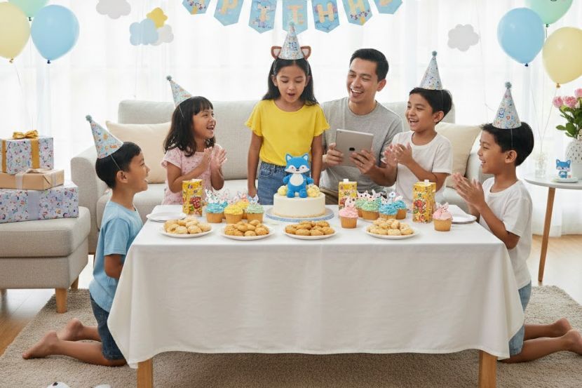 Setiap kanak-kanak mempunyai keinginan menyambut hari lahir bersamakawan-kawan. -Gambar hiasan AI